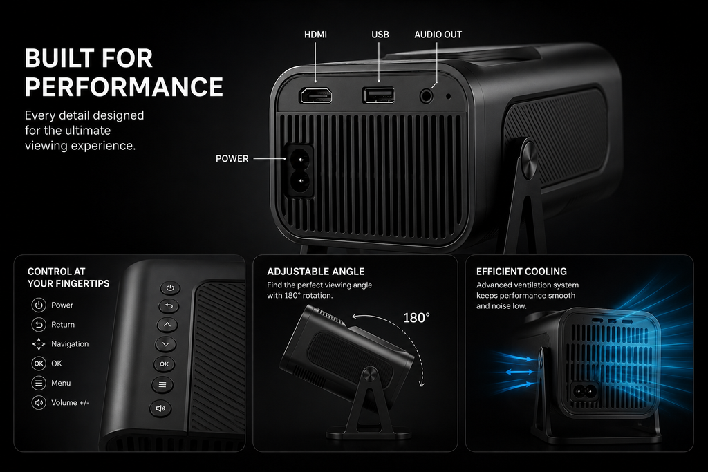 HY320 Smart Projector — Your Cinema, Anywhere