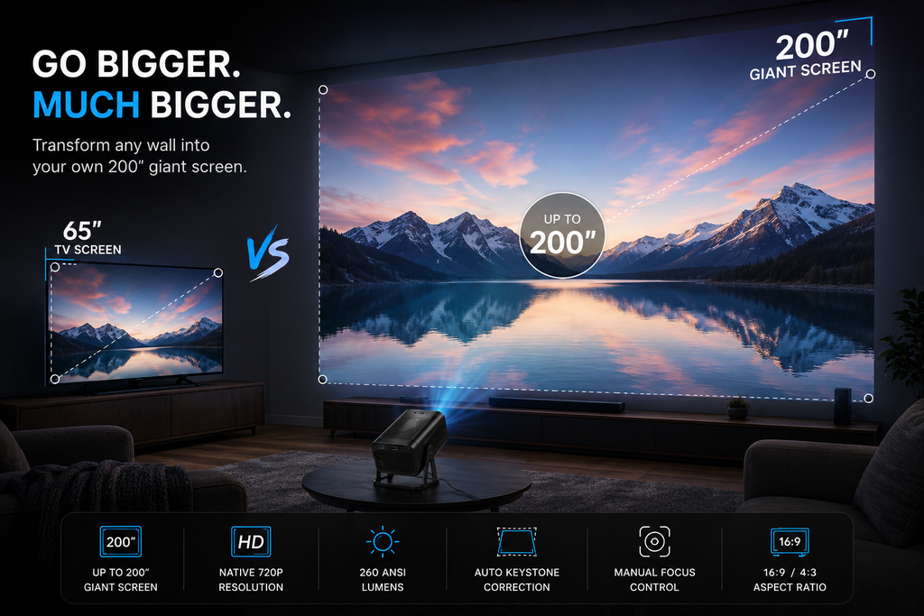 HY320 Smart Projector — Your Cinema, Anywhere